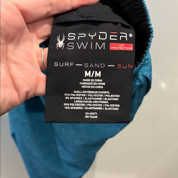 Spyder Men's Teal Athletic Shorts. GUC - Picture 3 of 3